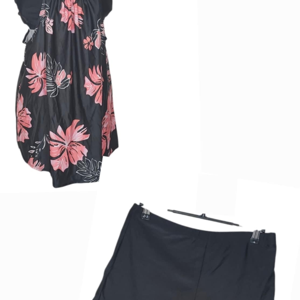 Razorback Tankini Top & Boy Shorts Swimsuit Size Large
